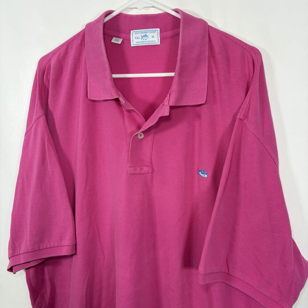 Southern Tide The Skipjack Polo Shirt Mens XXL 2XL Pink Embroidered Logo Stretch